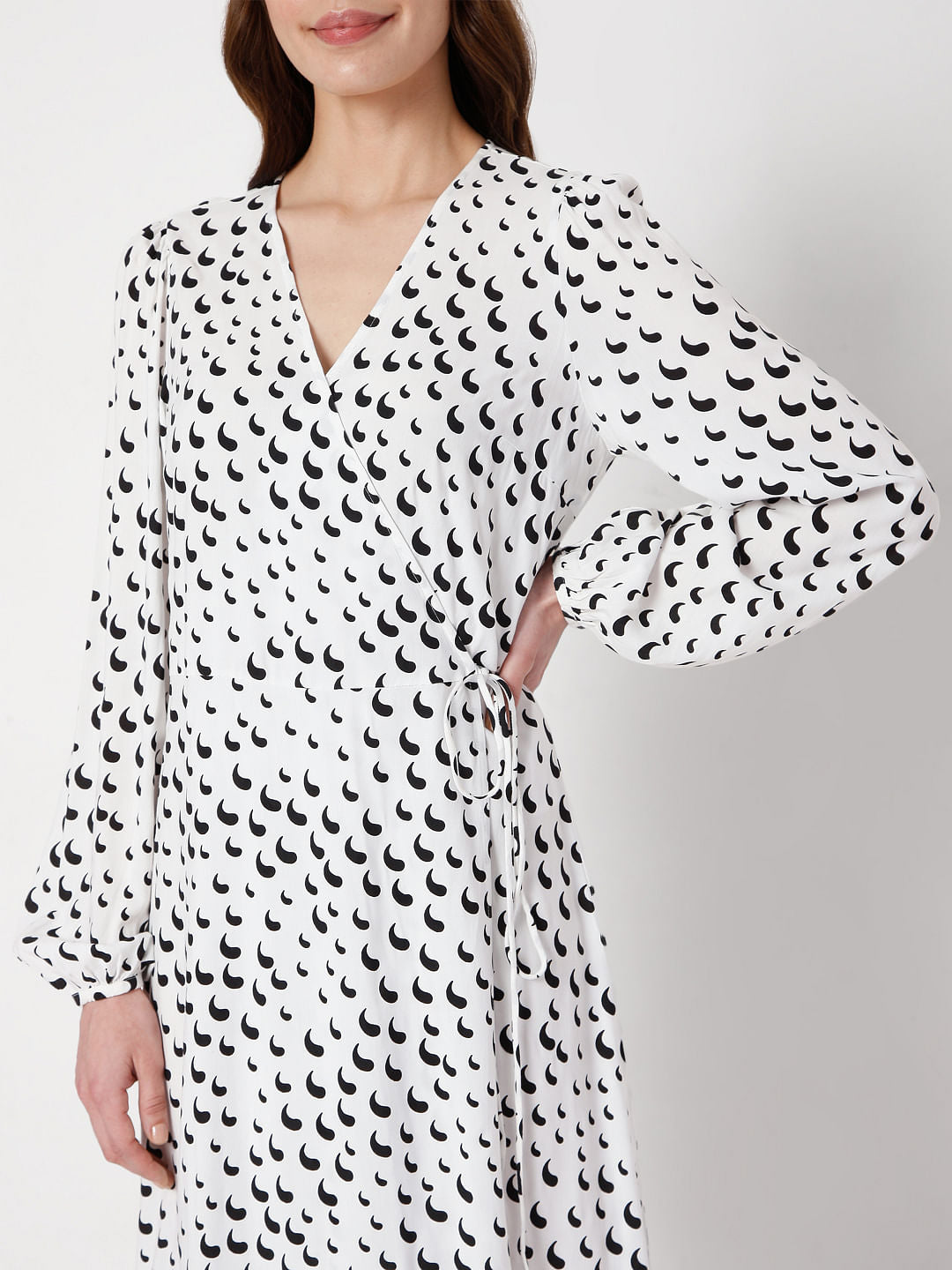 White Printed Maxi Dress