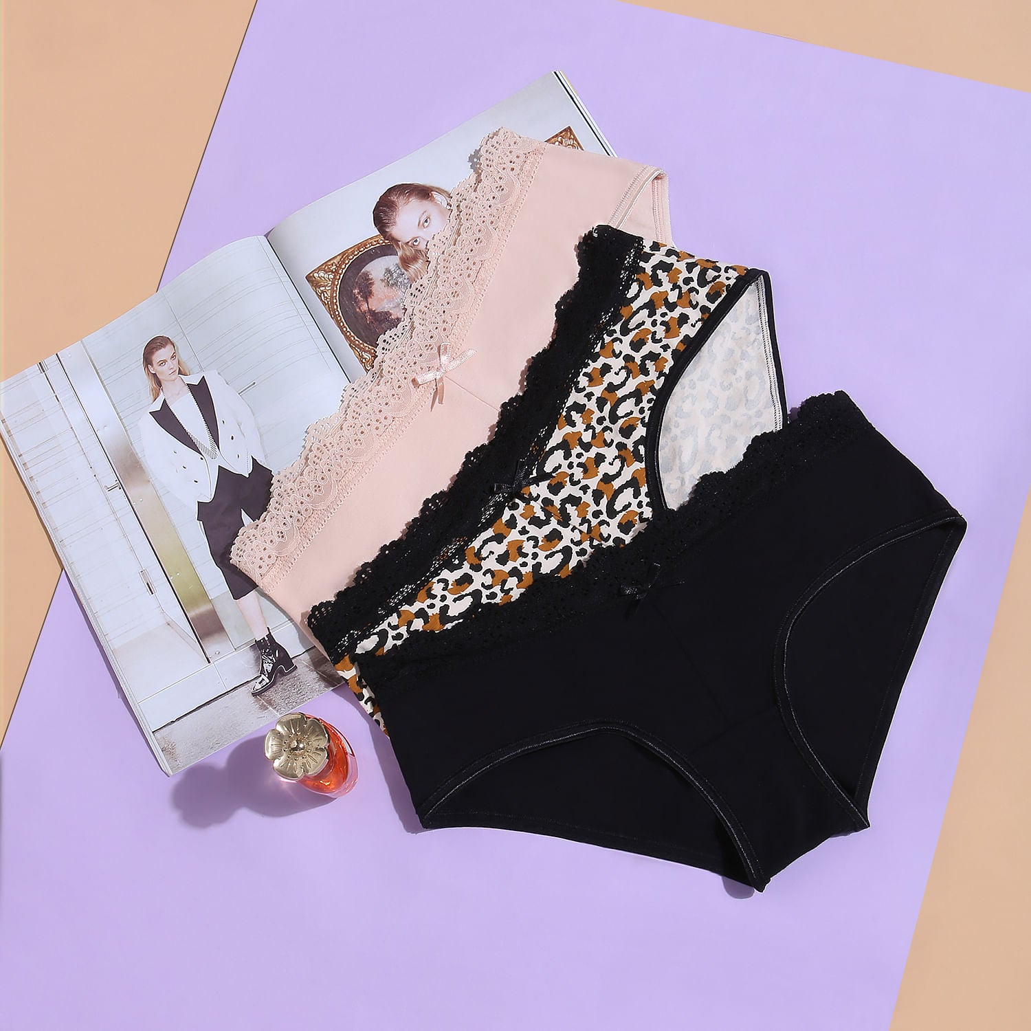 Intimates Pack Of 3 Hipster Briefs