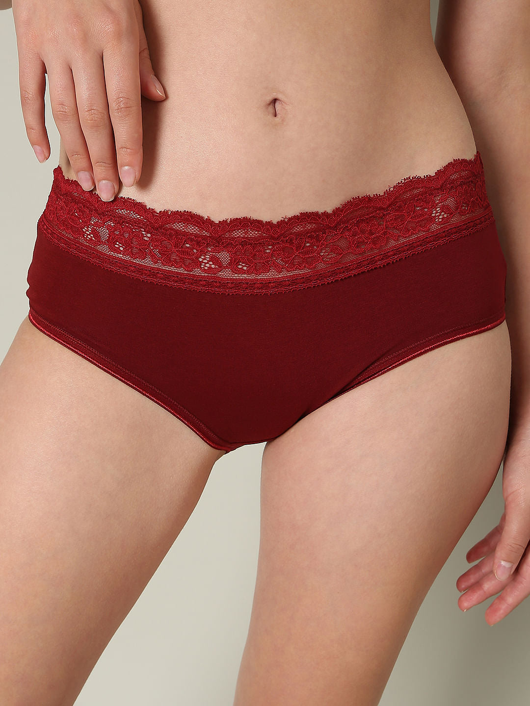 Intimates Pack Of 3 Midi Lace Briefs