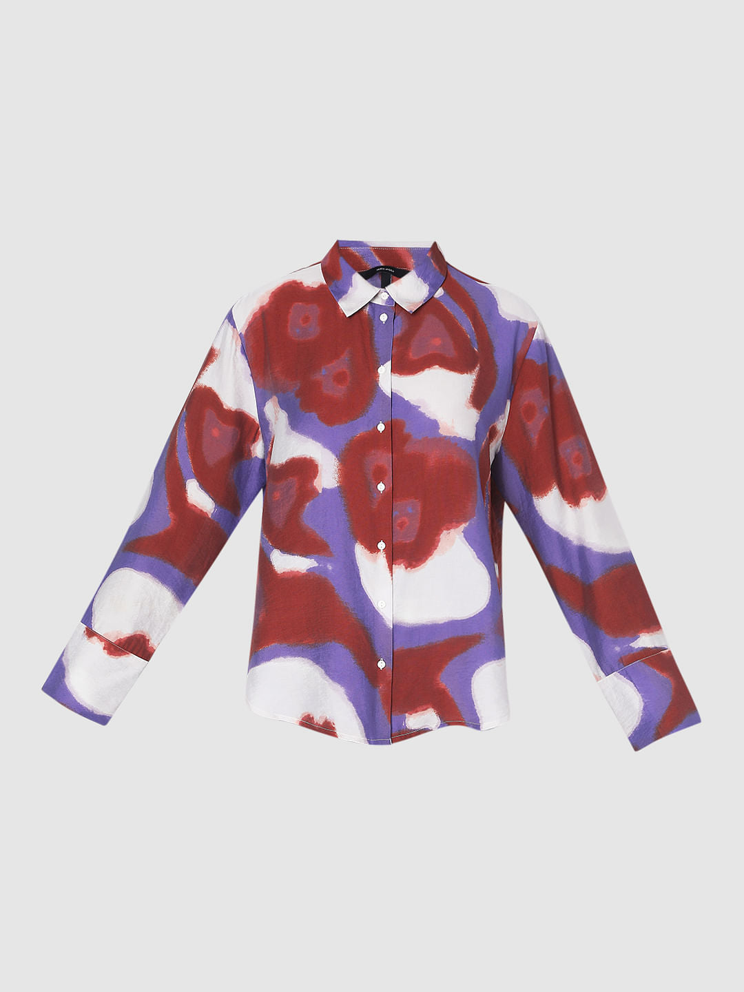 Multi-Coloured Abstract Print Co-Ord Set Shirt