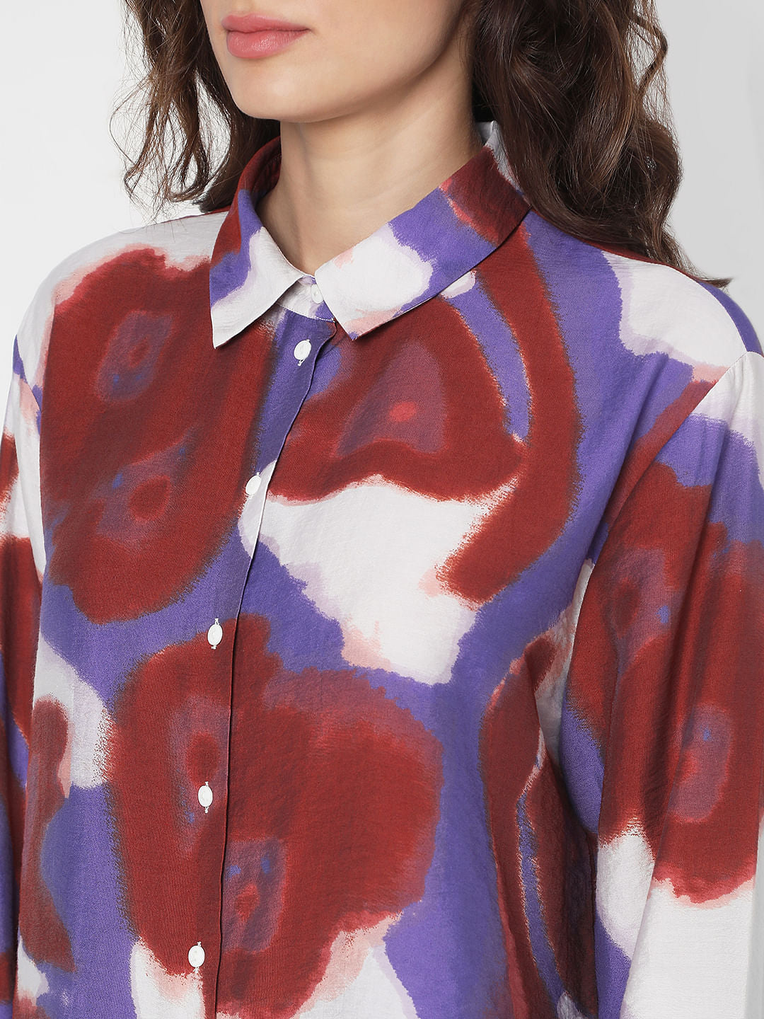 Multi-Coloured Abstract Print Co-Ord Set Shirt