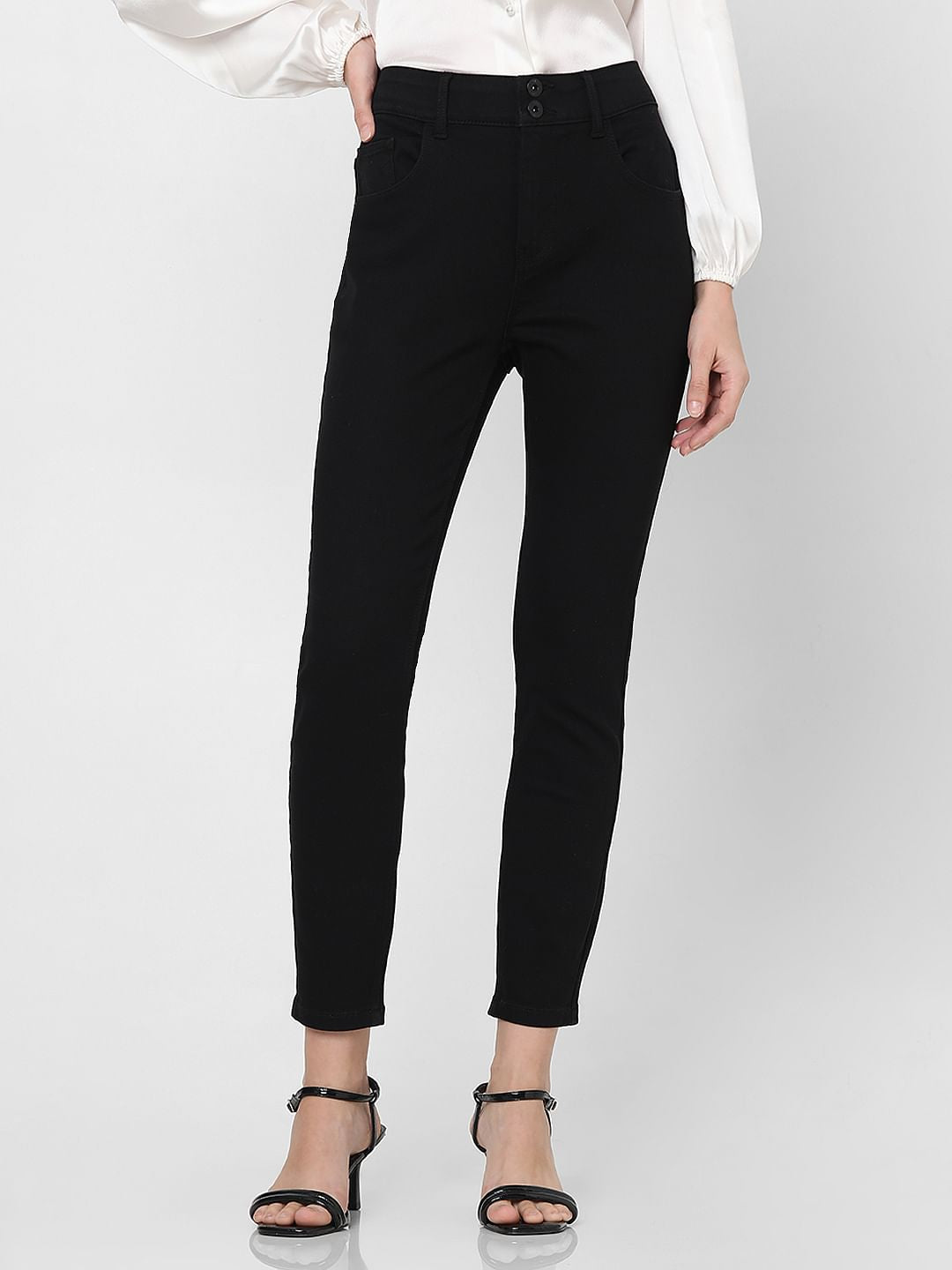 Black High Rise Wendy Skinny Jeans