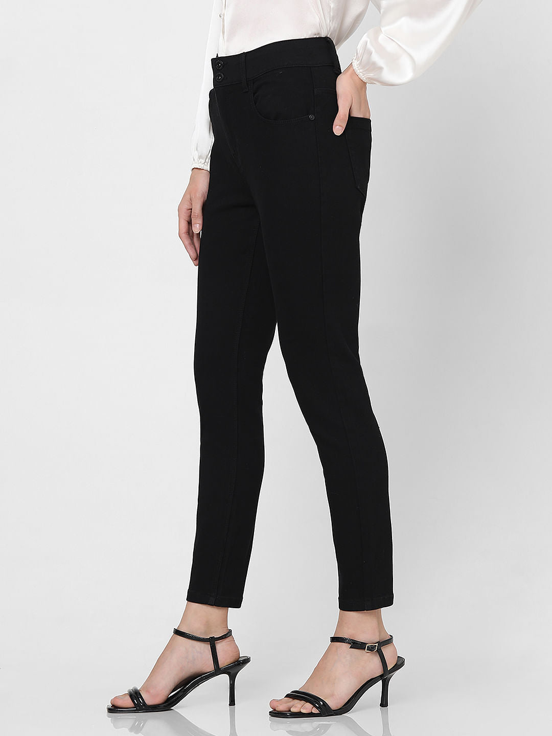 Black High Rise Wendy Skinny Jeans