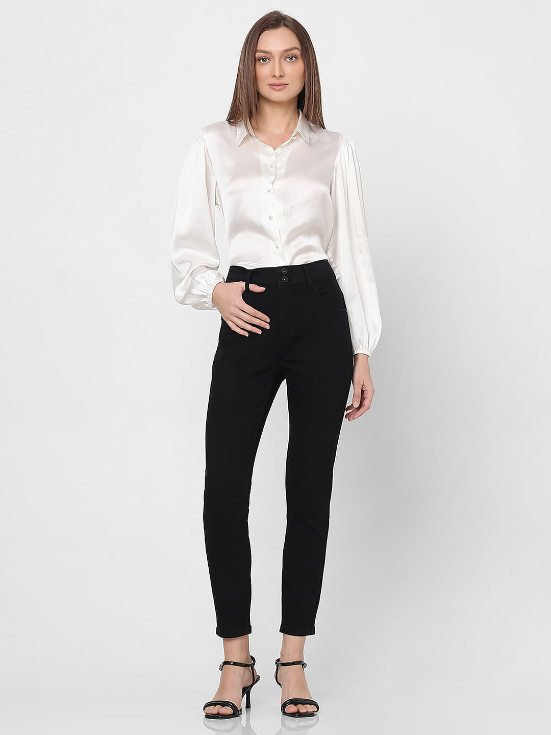 Black High Rise Wendy Skinny Jeans