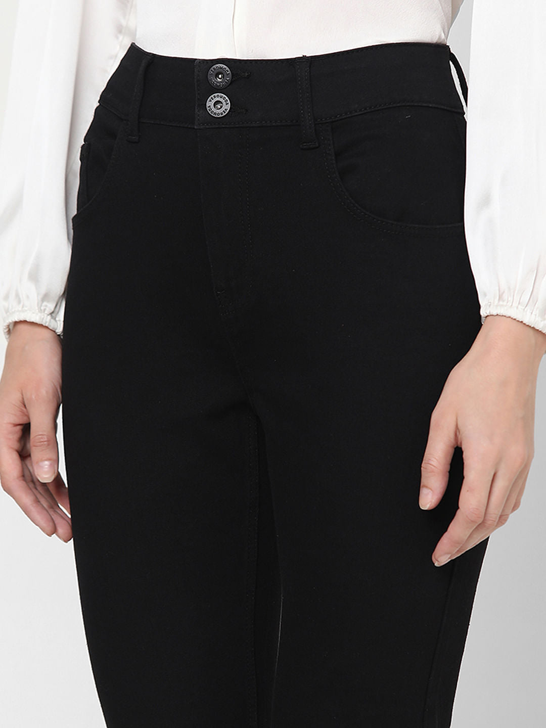 Black High Rise Wendy Skinny Jeans