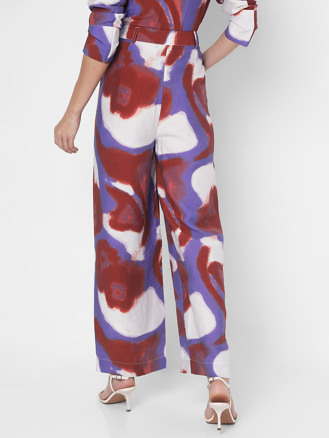 Multi-Coloured High Rise Printed Co-Ord Set Pants