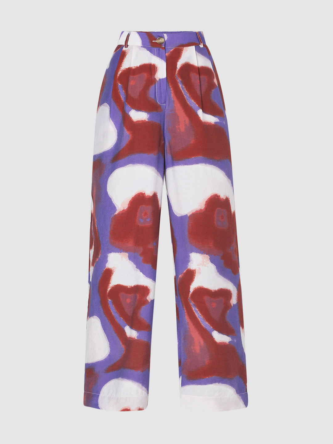 Multi-Coloured High Rise Printed Co-Ord Set Pants