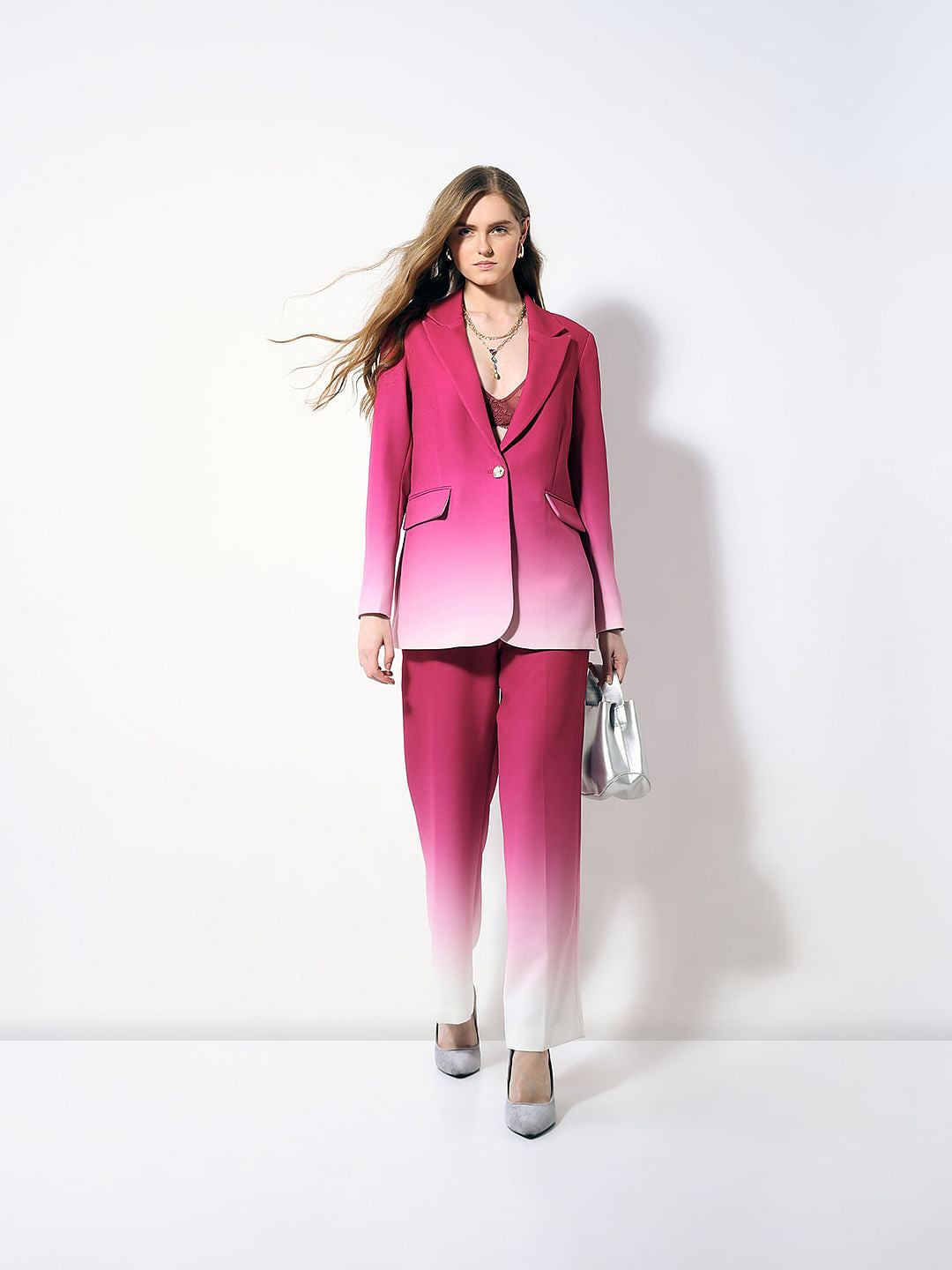 Marquee Hot Pink Ombre Co-Ord Set Blazer