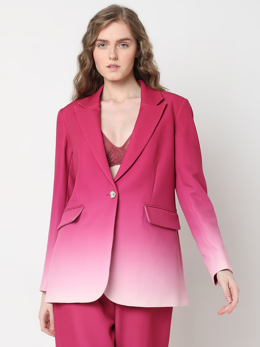 Marquee Hot Pink Ombre Co-Ord Set Blazer