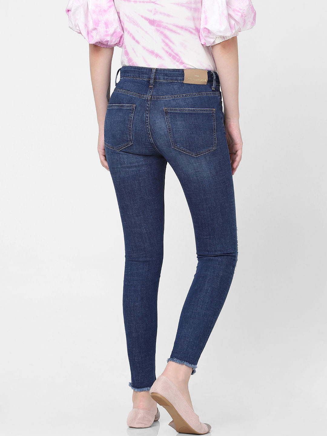 Blue Mid Rise Wendy Skinny Jeans