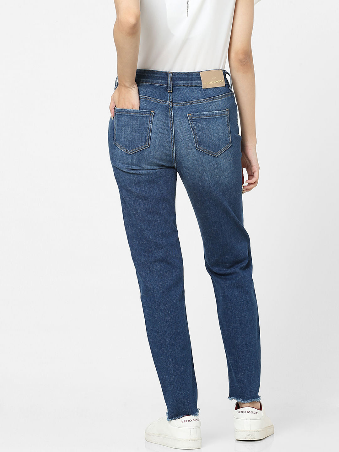 Blue High Rise Slim Jeans