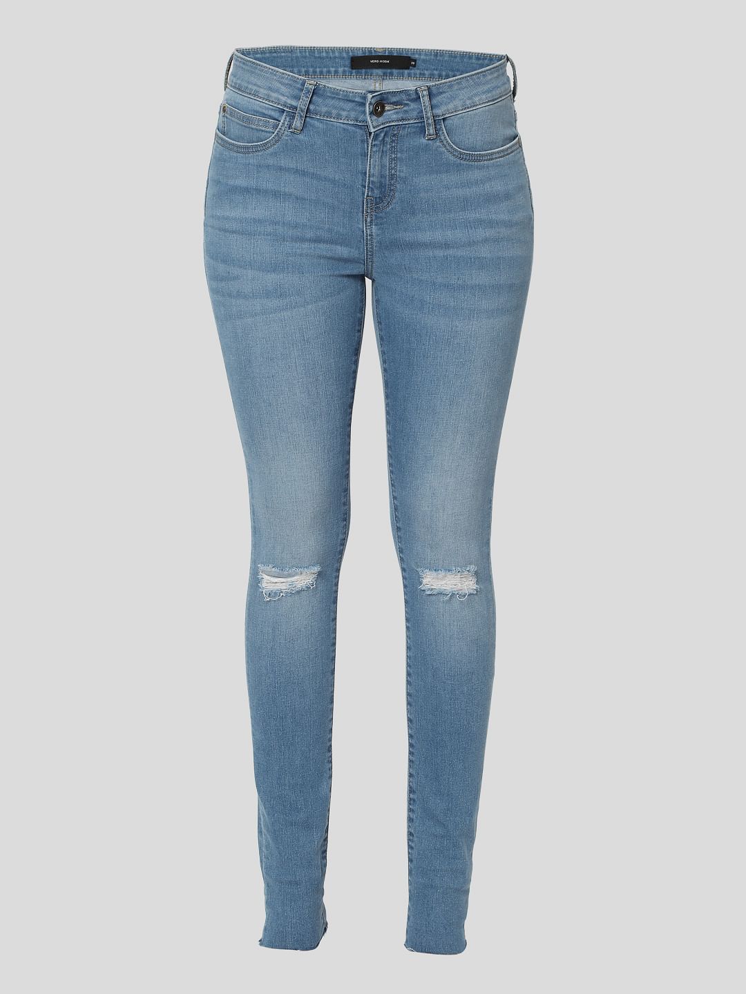 Blue Mid Rise Wendy Skinny Jeans
