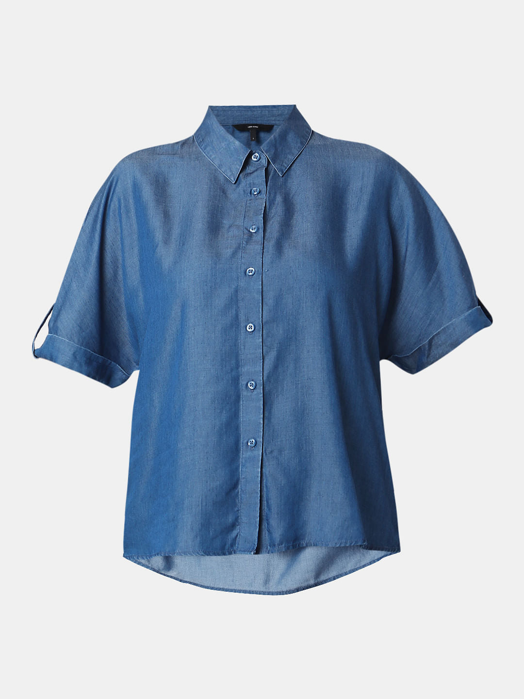 Blue Tencel Co-Ord Set Shirt