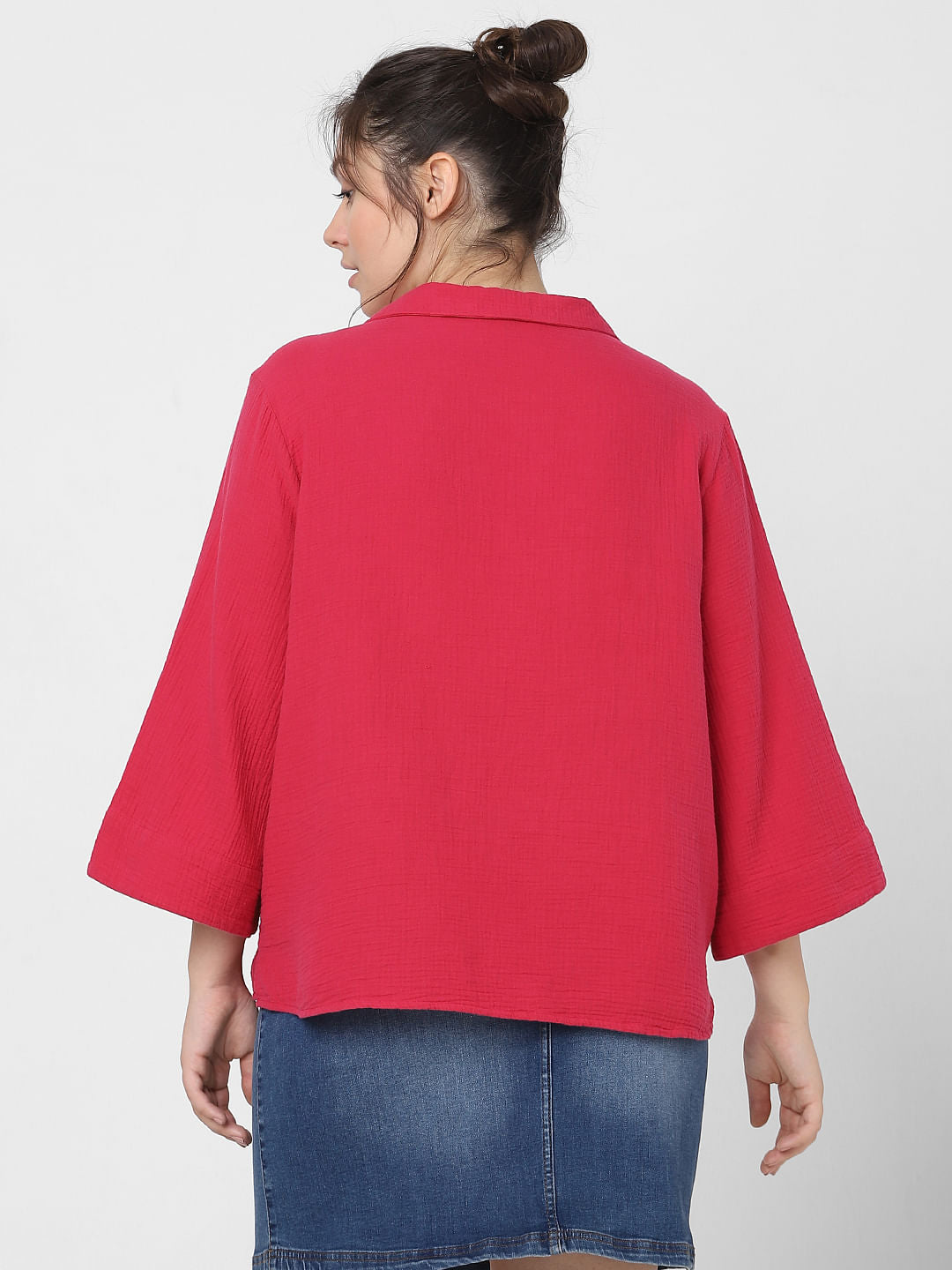 Curve Red V-Neck Shirt