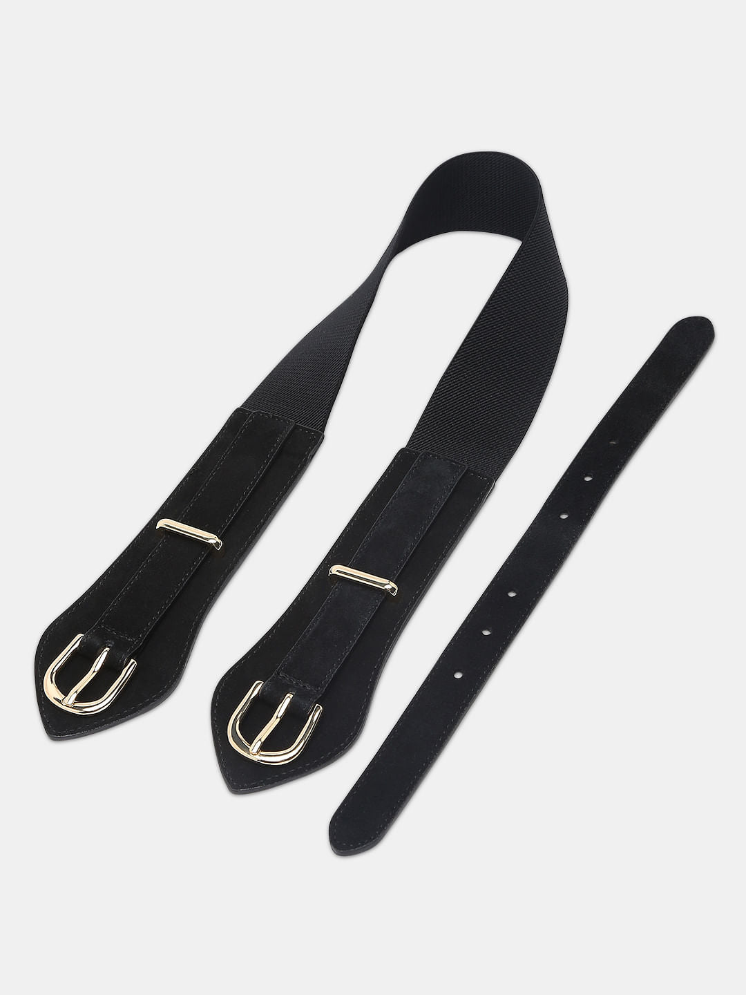 Black Suede Waist Belt