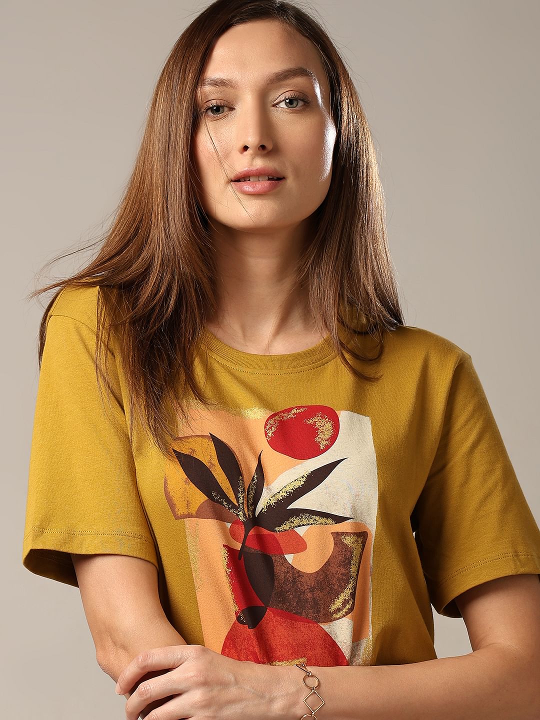 Green Floral Print T-Shirt