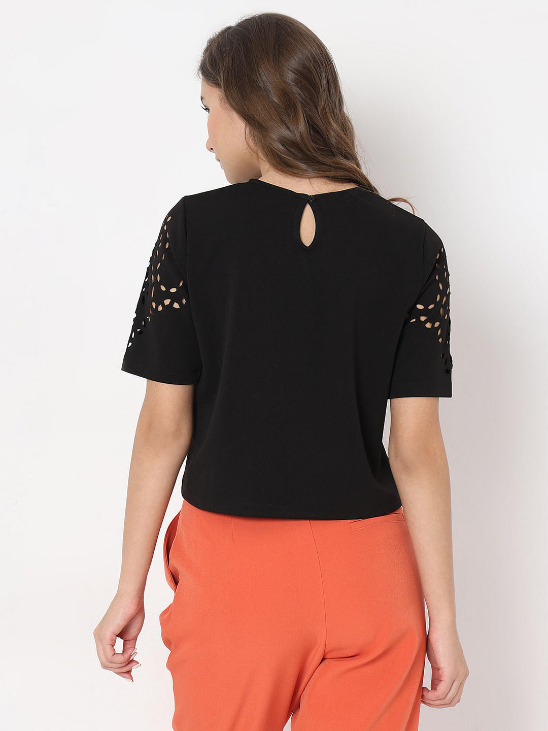 Black Cut-Out T-Shirt