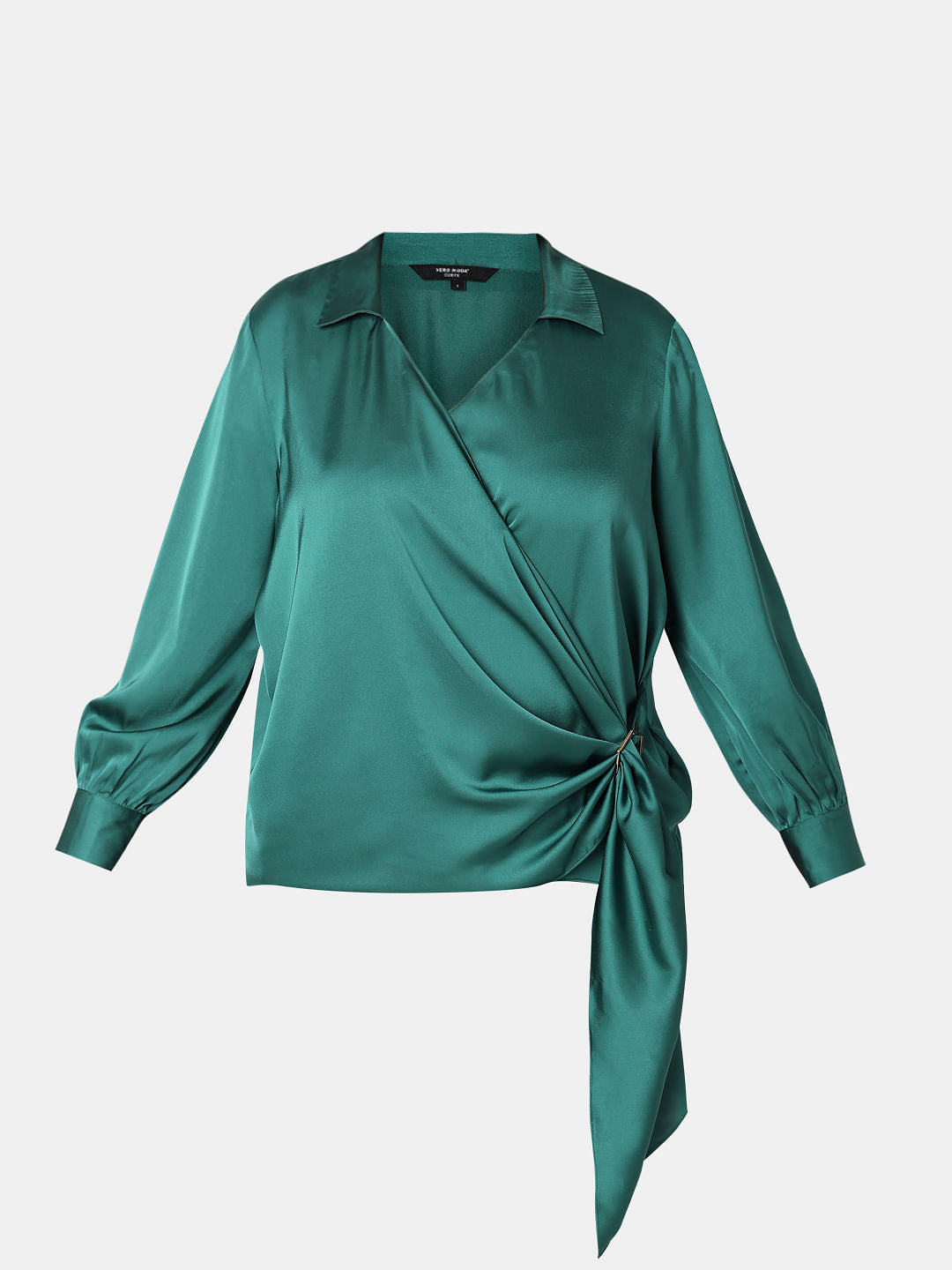 Curve Green Overlap Shirt