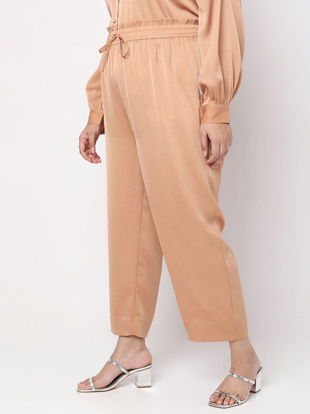 Curve Brown Wide Leg Co-Ord Pants