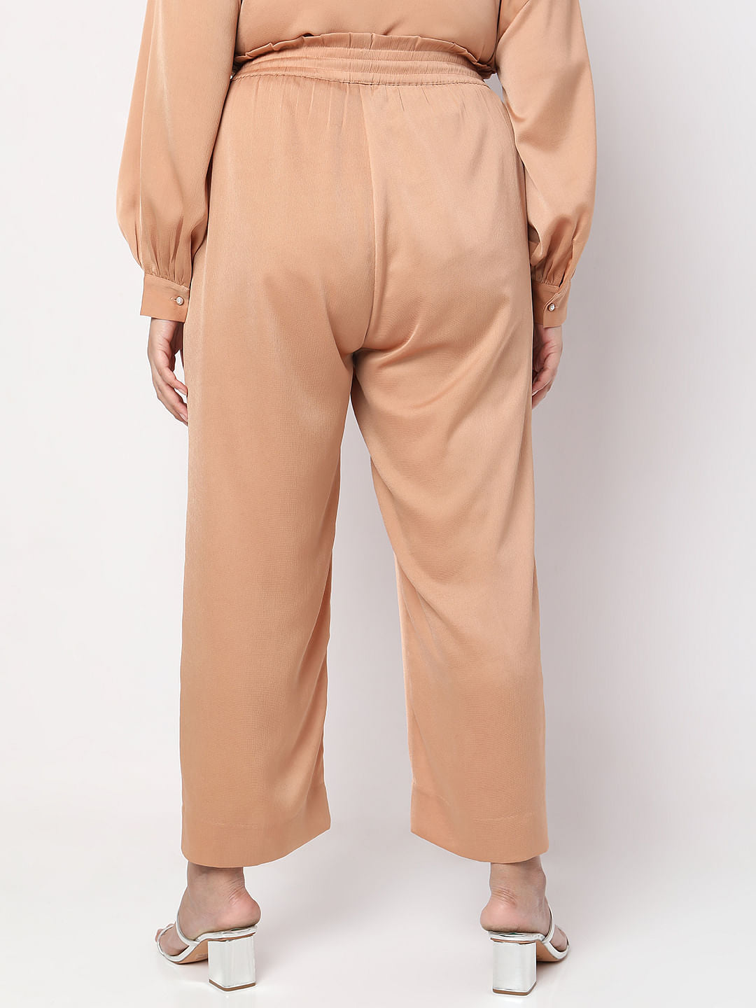 Curve Brown Wide Leg Co-Ord Pants