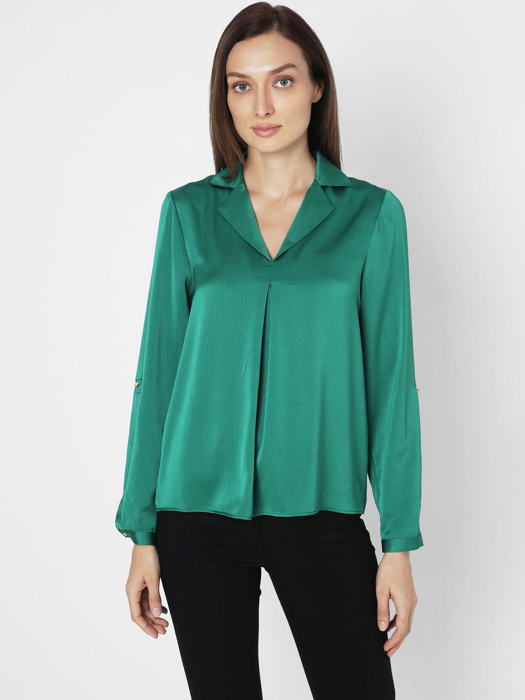 Green Satin Shirt