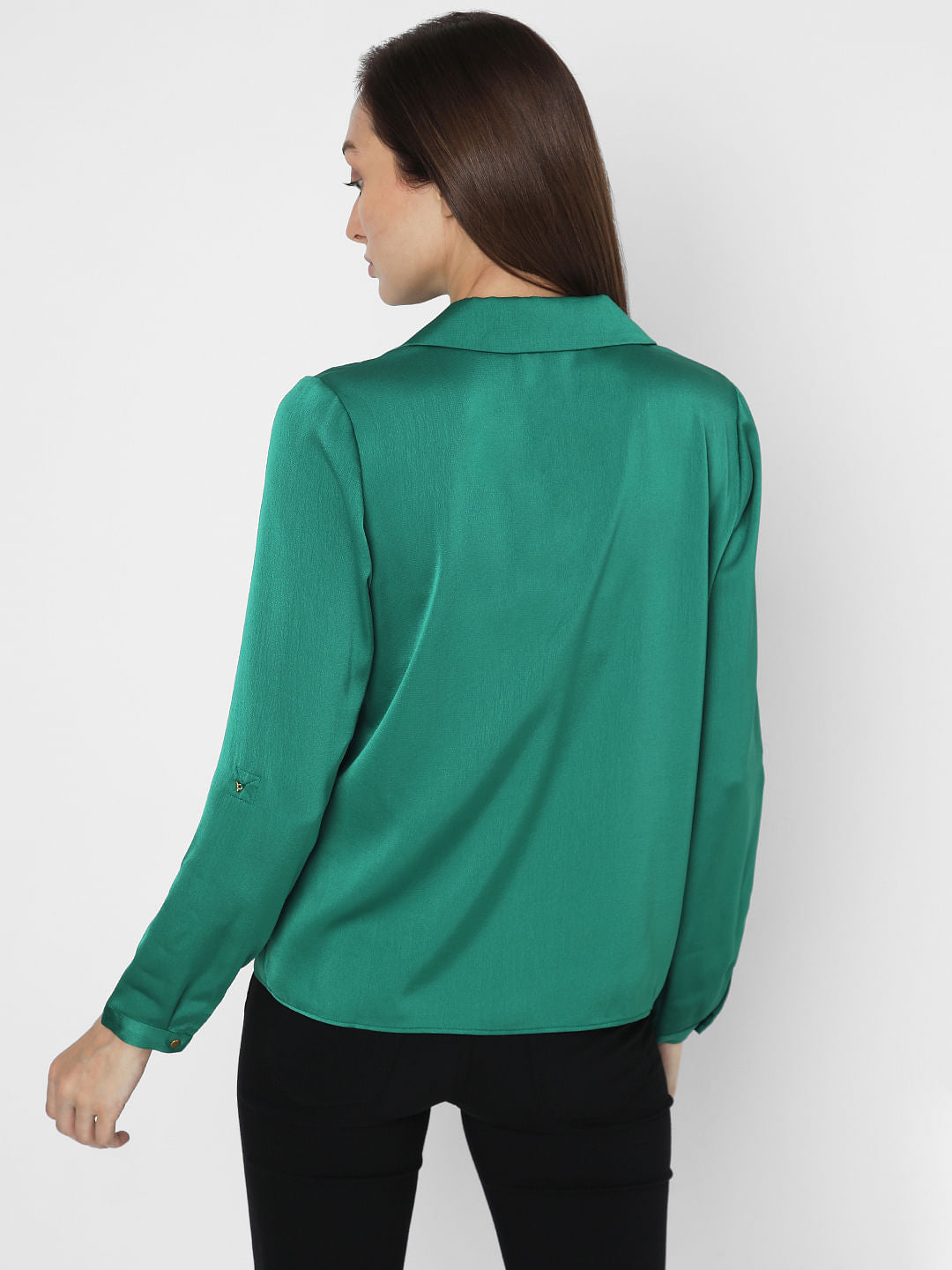 Green Satin Shirt