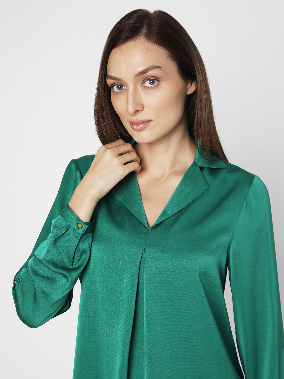Green Satin Shirt