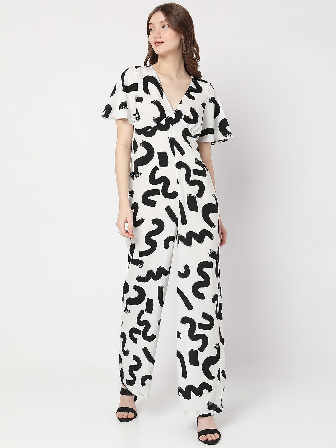 White Printed Jumpsuit