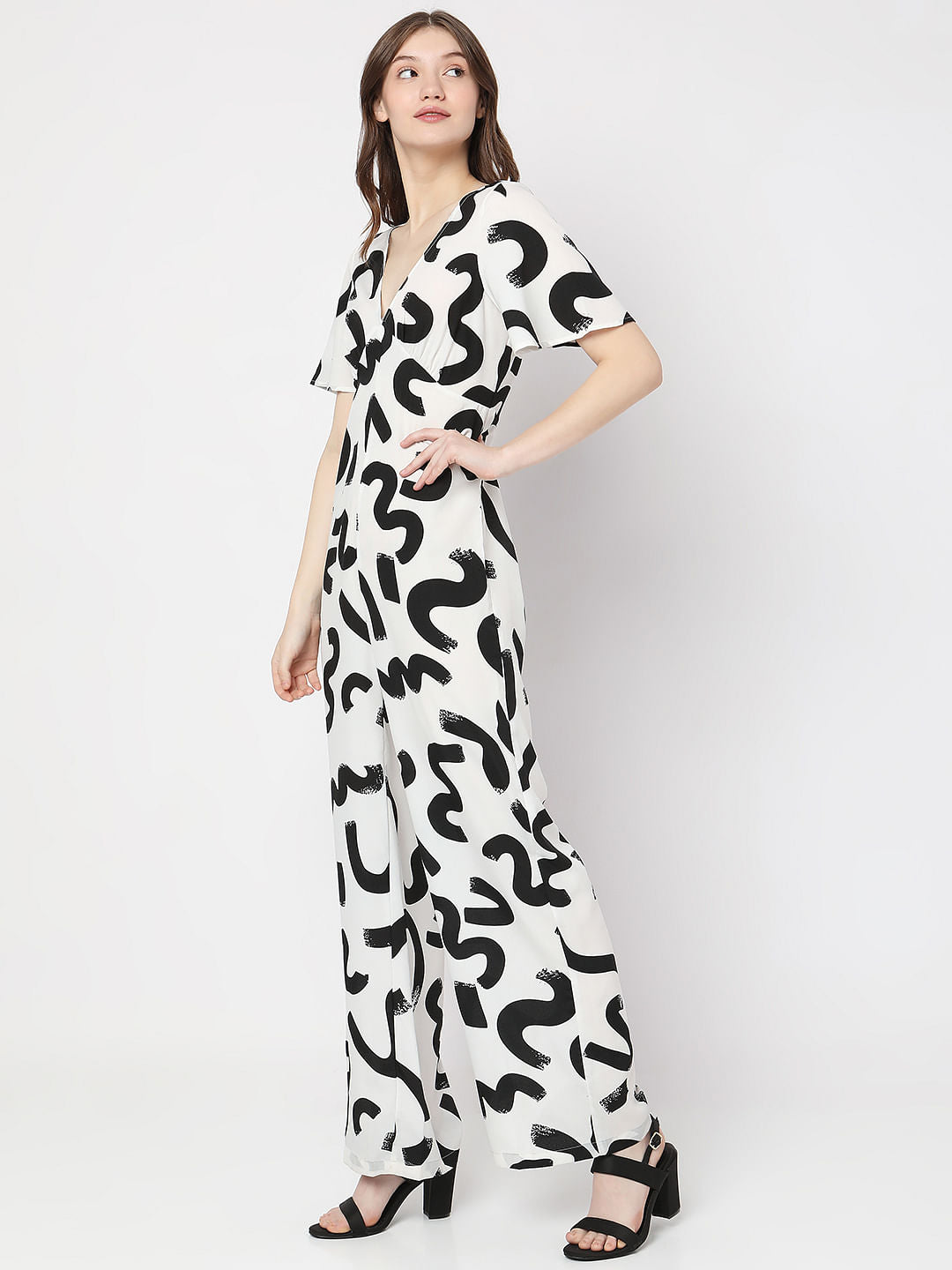 White Printed Jumpsuit