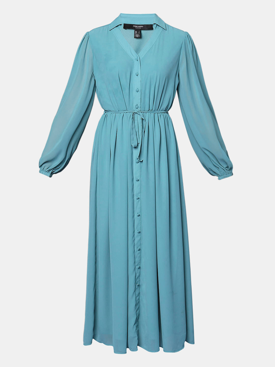 Teal Midi Shirt Dress
