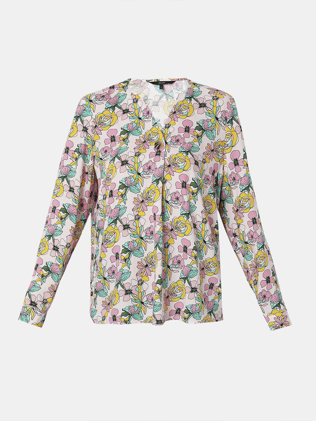 Pink Floral Print Top