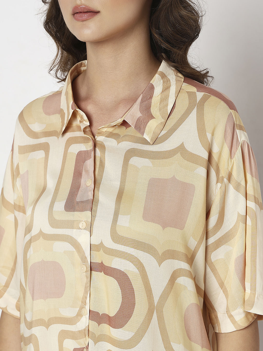 Brown Printed Shirt