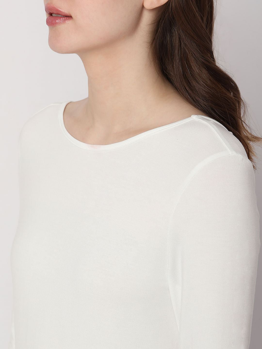 White O-Neck Top