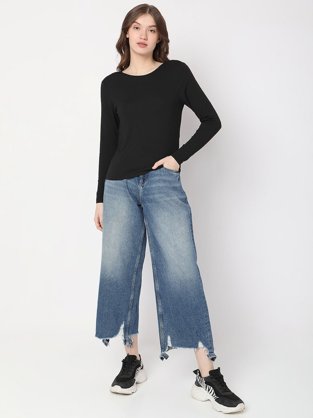 Black Full Sleeves T-Shirt