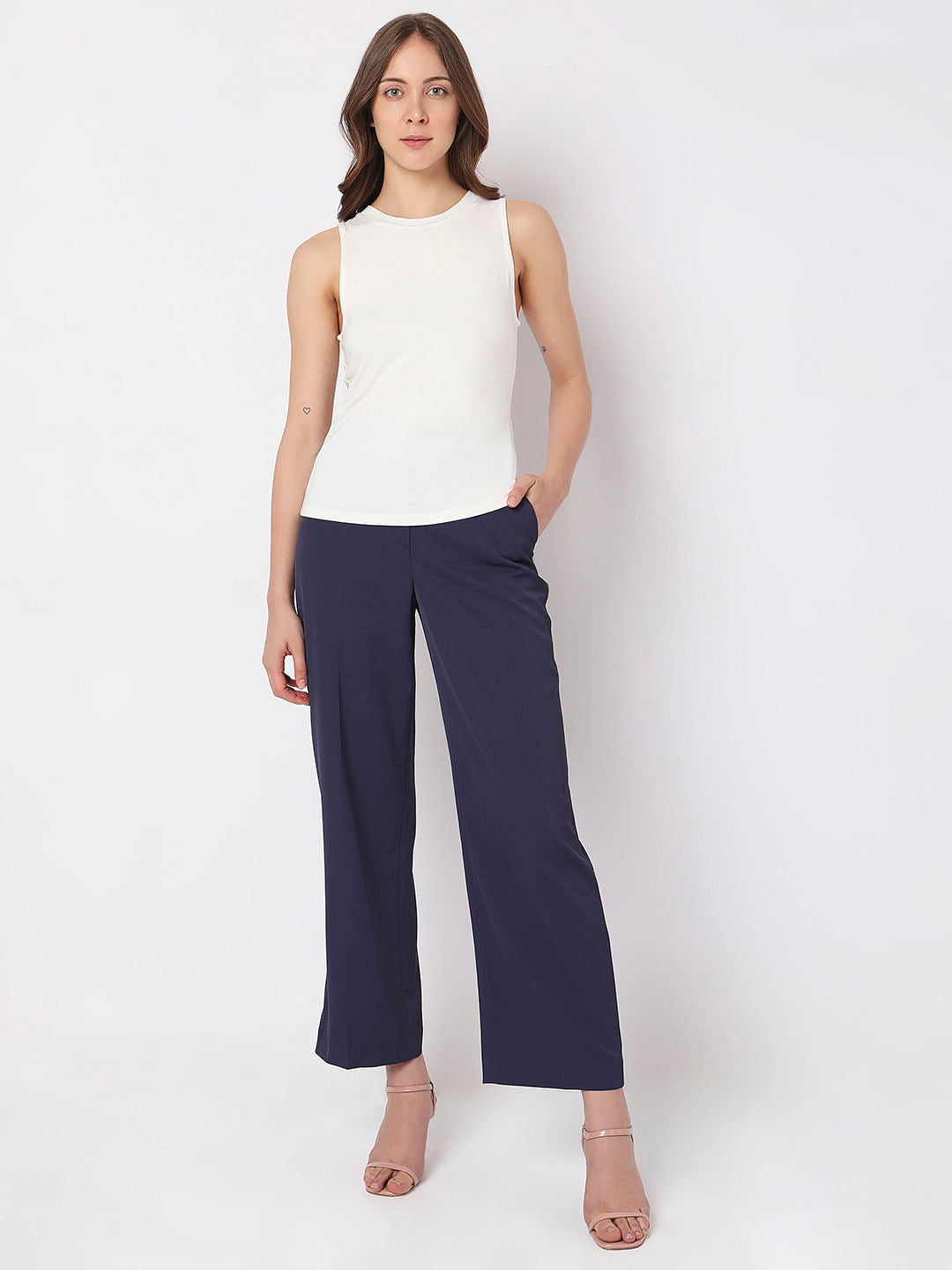 White O-Neck Tank Top