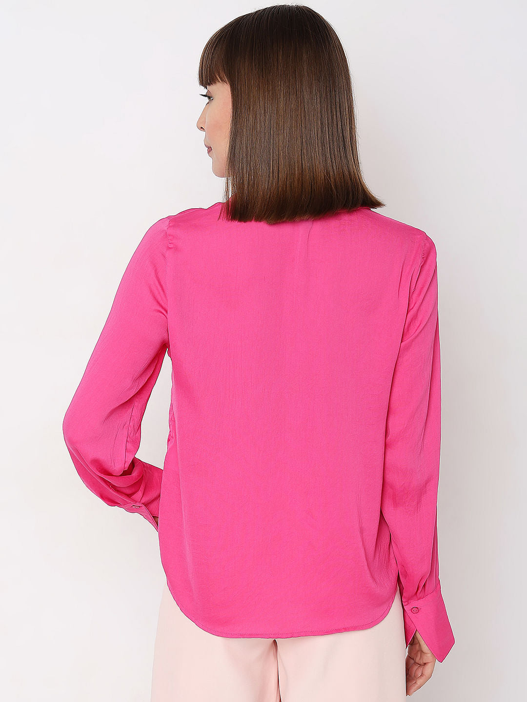 Pink Plain Coloured Shirt