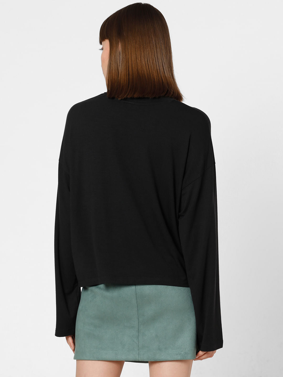 Black Roll Neck Top