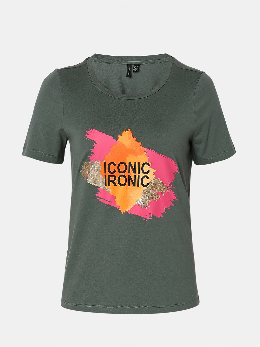 Green Graphic Print T-Shirt