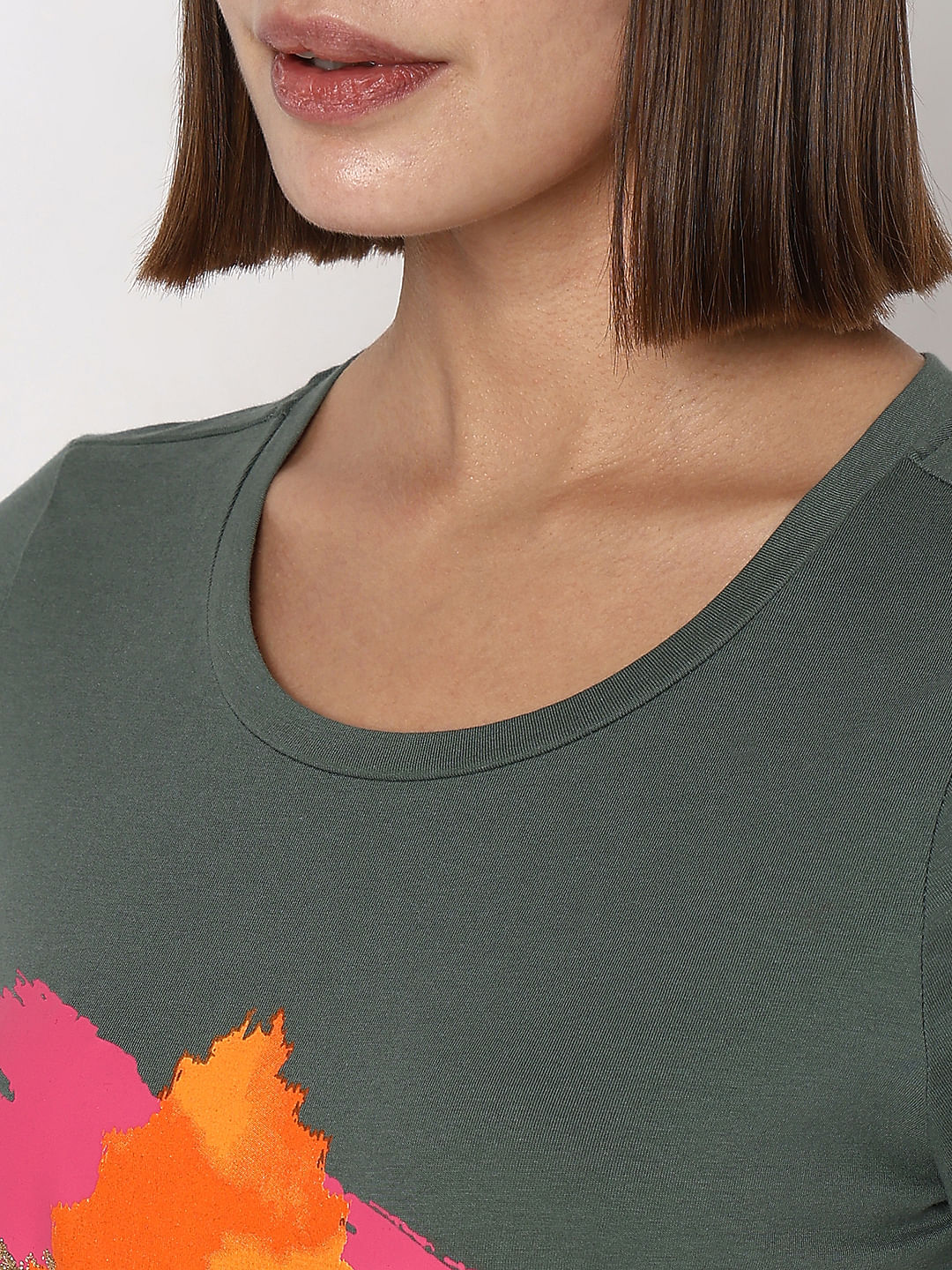 Green Graphic Print T-Shirt