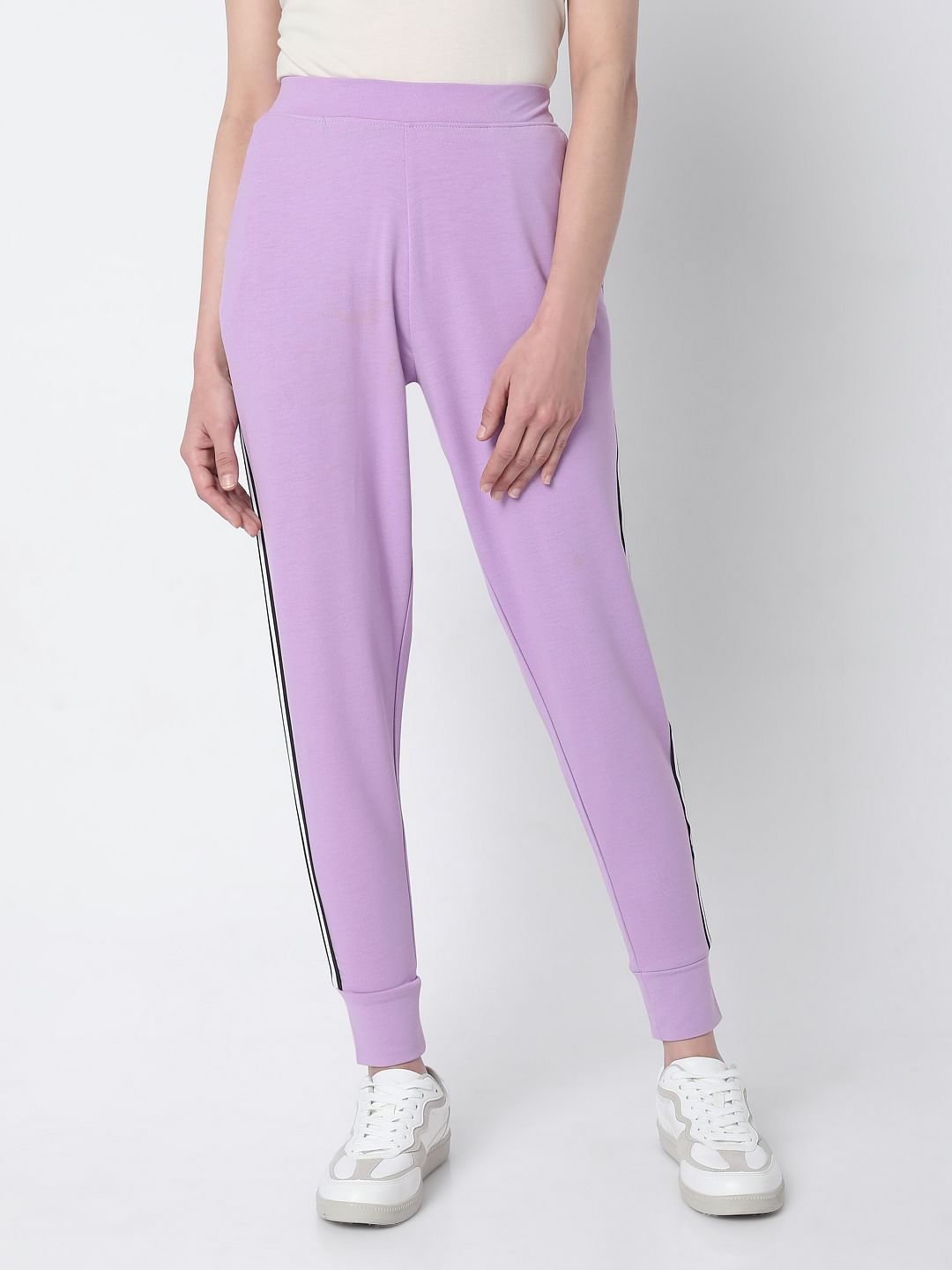 Purple High Rise Co-Ord Set Sweatpants