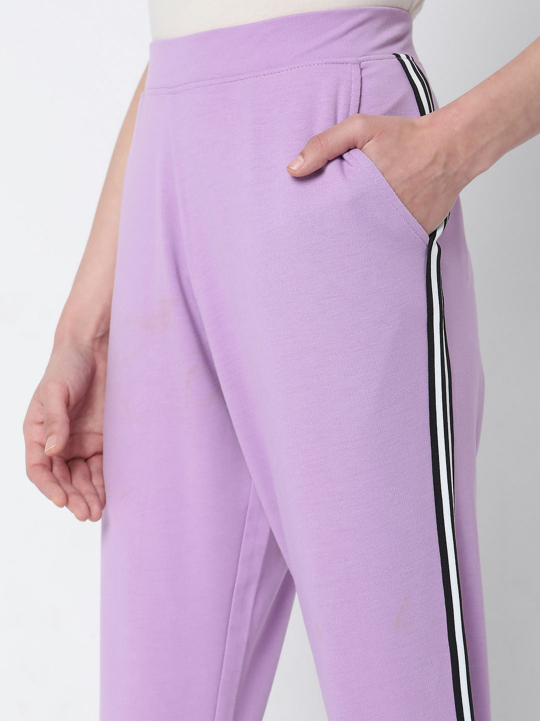 Purple High Rise Co-Ord Set Sweatpants