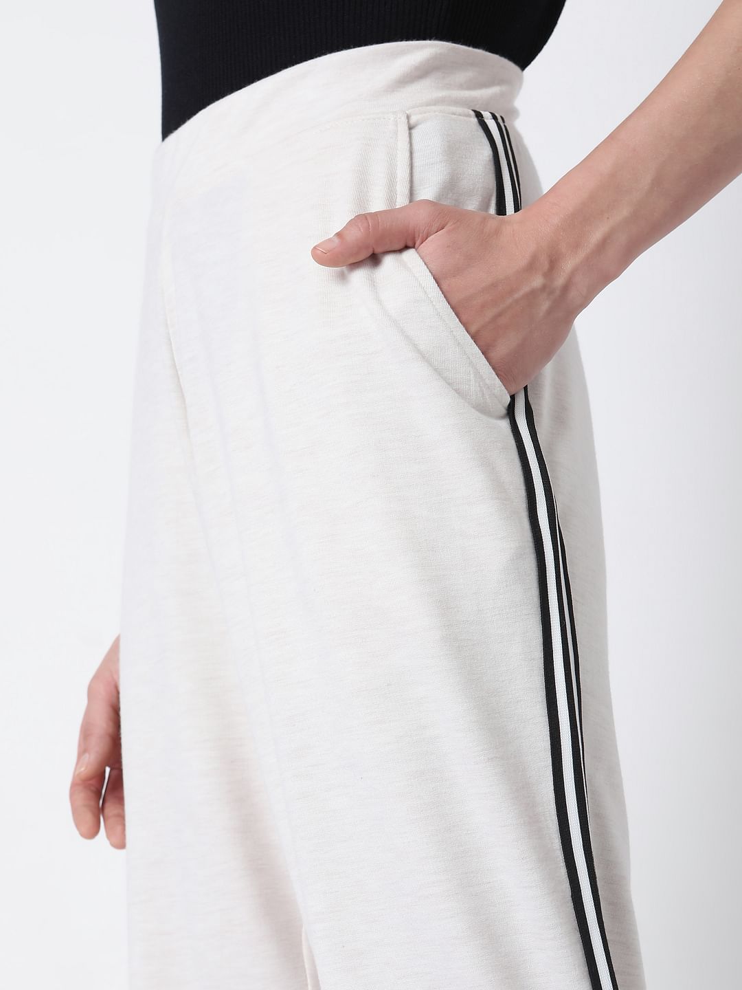 White High Rise Co-Ord Set Sweatpants