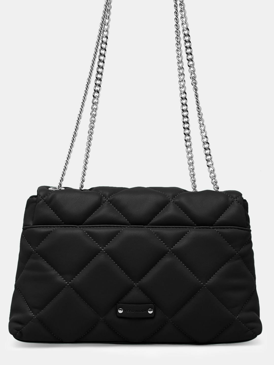 Black Structured Sling Bag