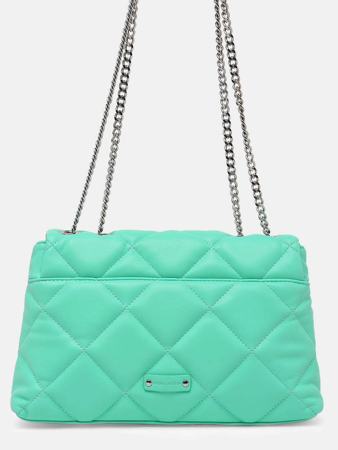Electric Green Quilted Sling Bag