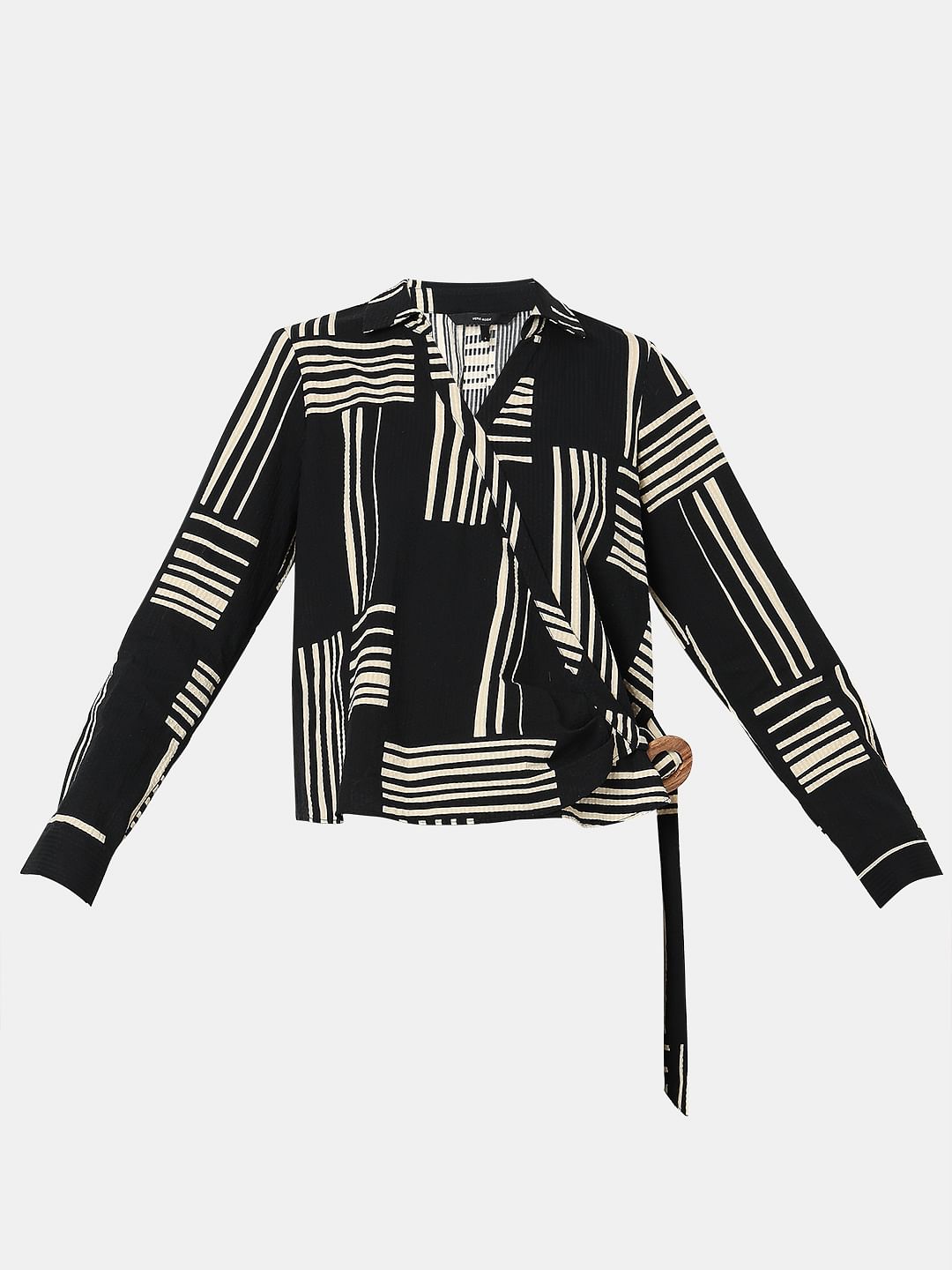 Black Printed Co-Ord Set Top