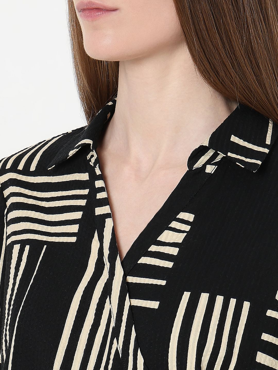 Black Printed Co-Ord Set Top