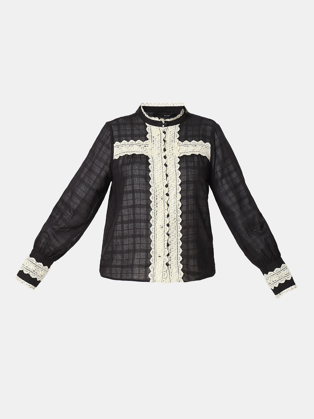 Black Lace Co-Ord Set Top