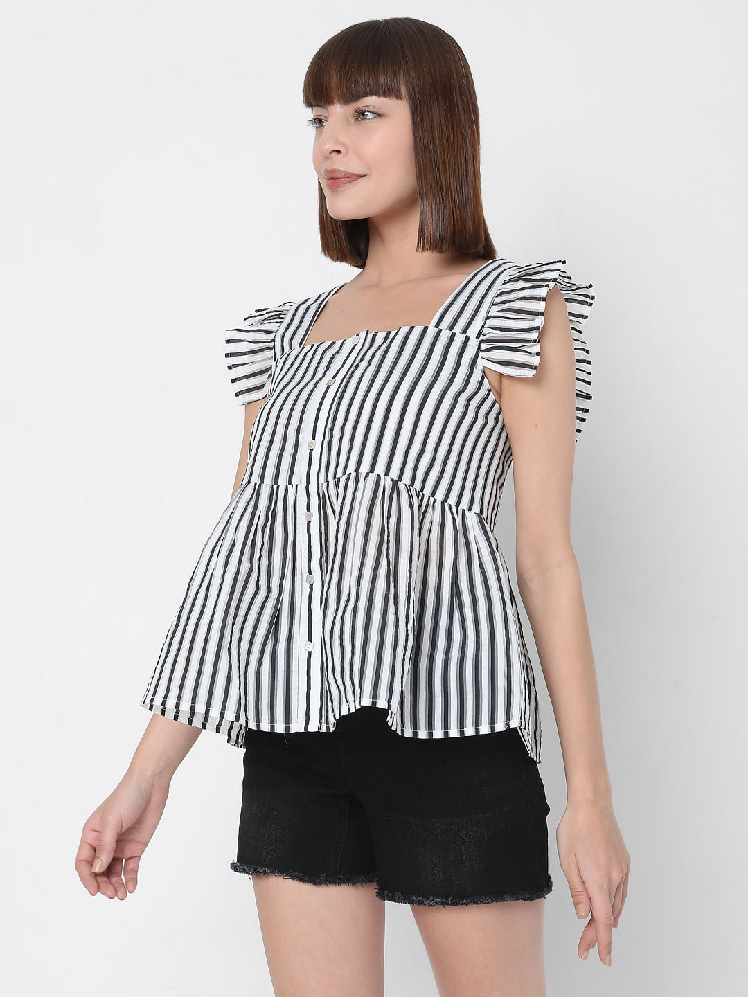 White Striped Top