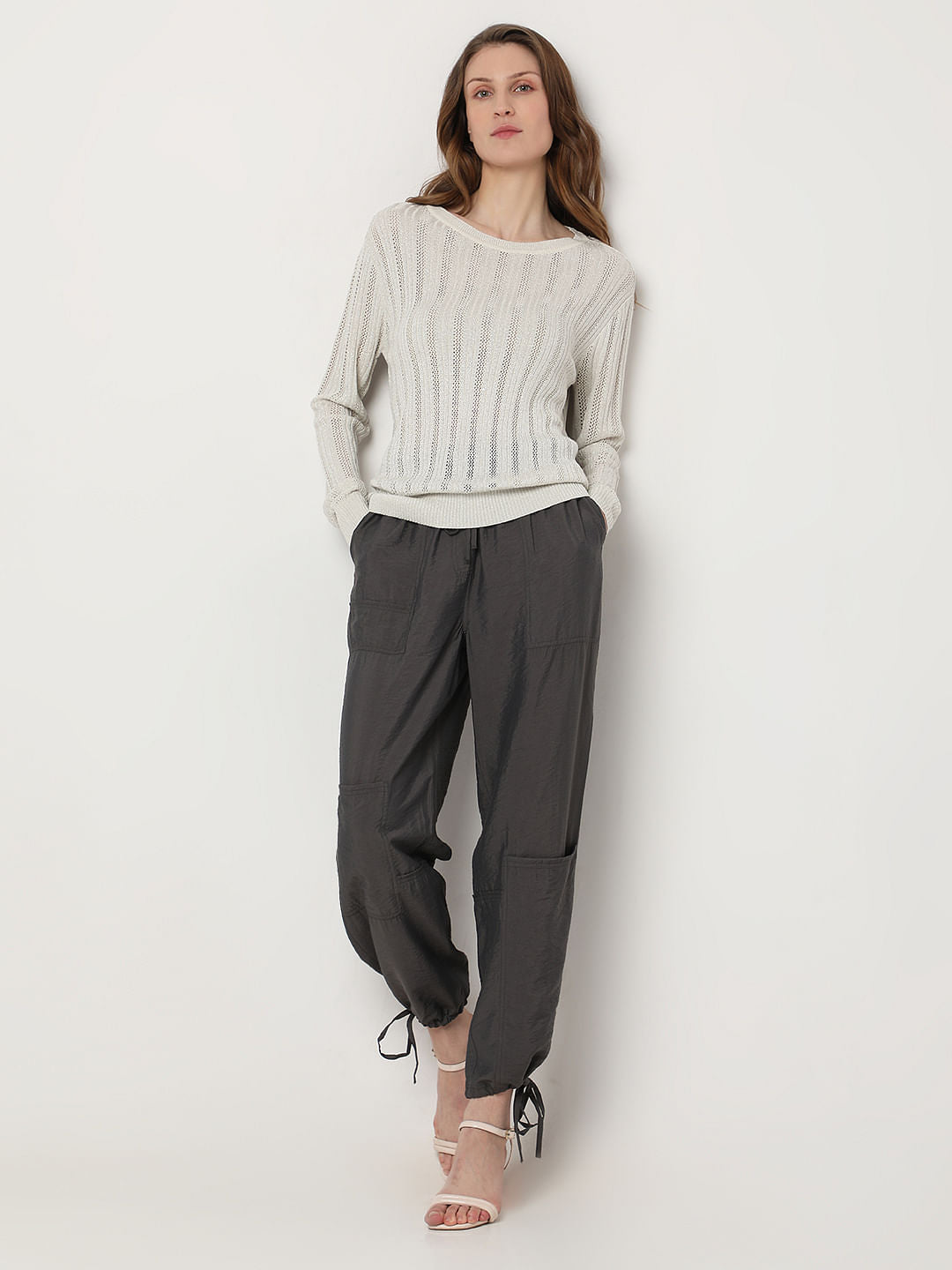 Light Grey Lurex Knit Pullover