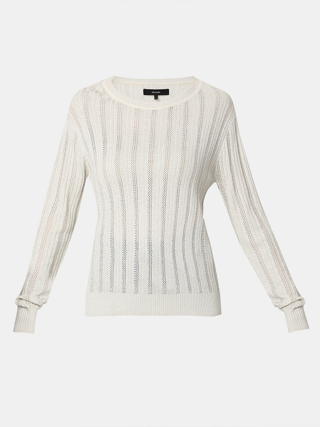 Light Grey Lurex Knit Pullover